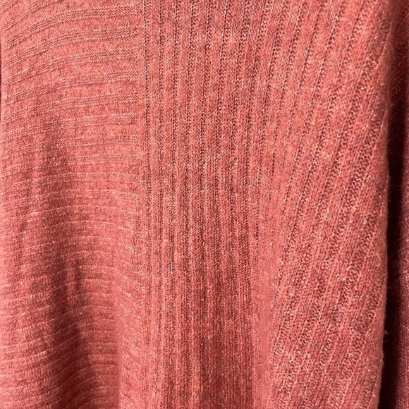 Como Vintage Pink Heather Ribbed Knit Mock Neck Turtleneck Sweater - Picture 3 of 6